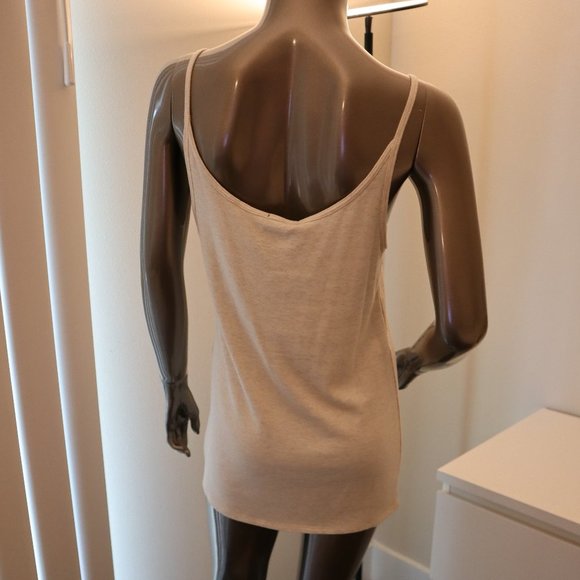 ATM Anthony T Melillo Ribbed Tank Top Oatmeal NEW - Picture 4 of 6
